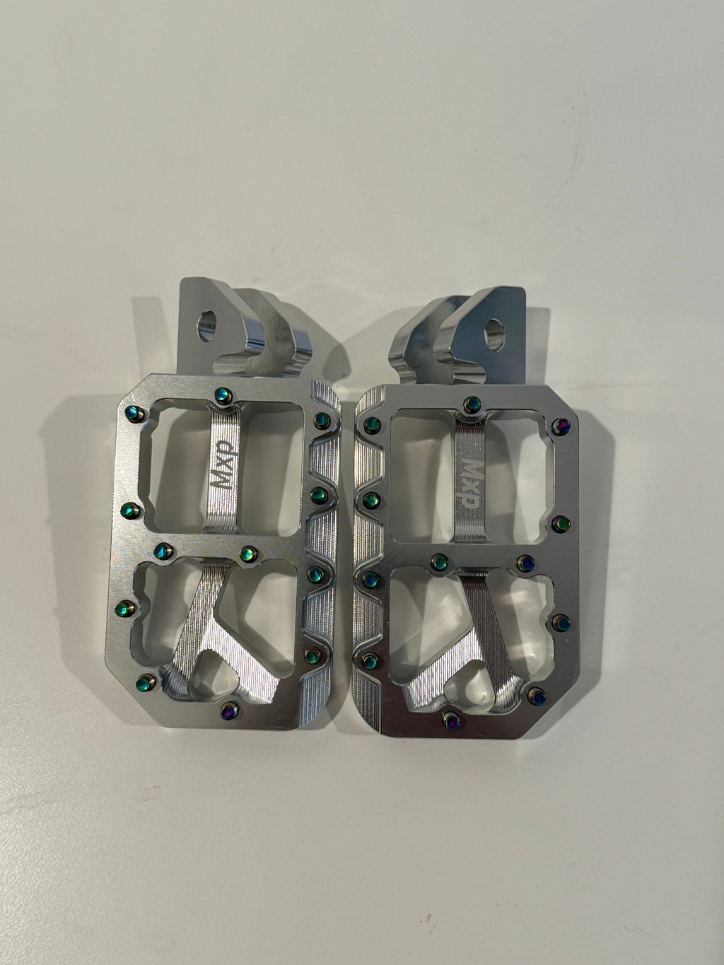 Silver foot pegs